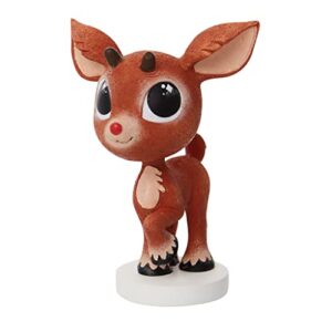 department 56 rudolph the red-nosed reindeer kawaii collection figurine, 3.25 inch, multicolor