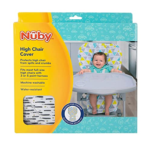 Nuby High Chair Cover Protecting from Spills and Crumbs, Water Resistant, Floral Print