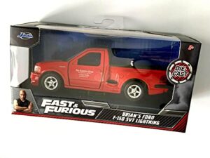 fast & furious jada brian's ford f 150 svt lightning, 1:32 scale red