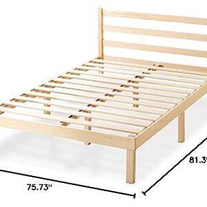 ZINUS Robin Wood Platform Bed Frame with Headboard / Wood Slat Support / No Box Spring Needed / Easy Assembly, King