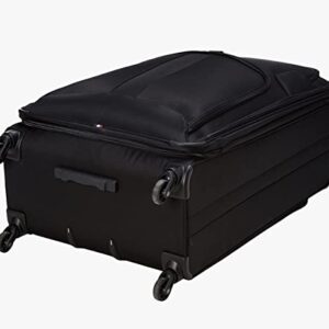 DELSEY Paris Softside Expandable Luggage with Spinner Wheels, Black. Large and Carry-On.