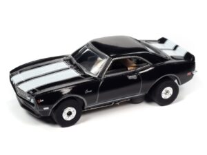auto world thunderjet 1968 chevrolet camaro z28 (black) ho scale slot car