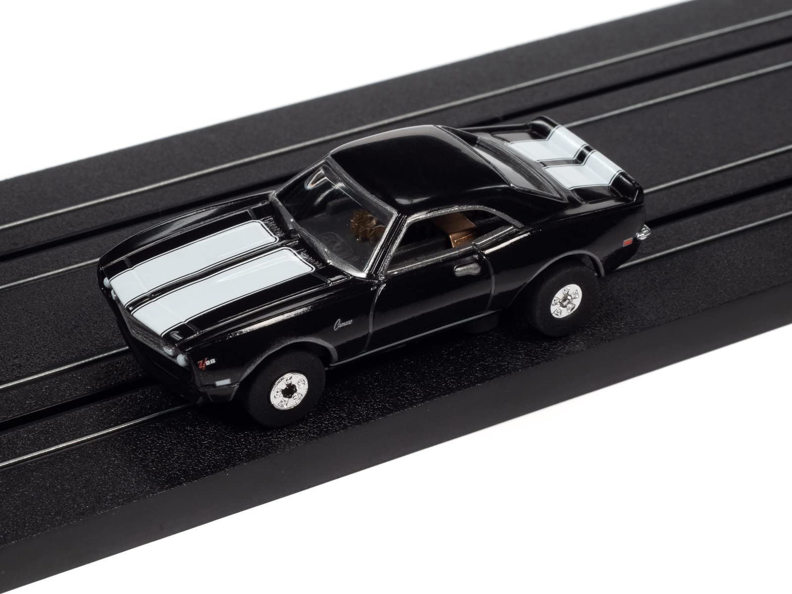 Auto World Thunderjet 1968 Chevrolet Camaro Z28 (Black) HO Scale Slot Car