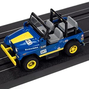 Auto World Xtraction Rally 1979 Jeep CJ-7 (Blue) HO Scale Slot Car