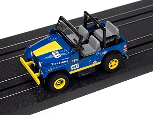 Auto World Xtraction Rally 1979 Jeep CJ-7 (Blue) HO Scale Slot Car