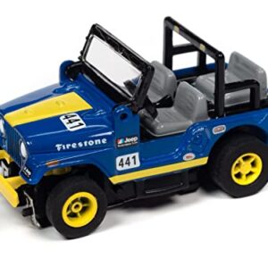 Auto World Xtraction Rally 1979 Jeep CJ-7 (Blue) HO Scale Slot Car