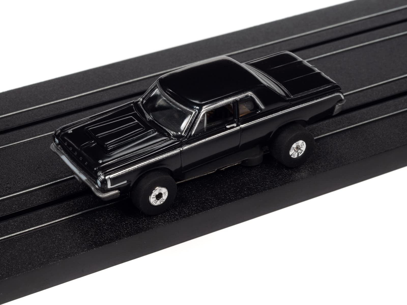 Auto World Thunderjet Cars N Coffee 1964 Dodge 330 (Black) HO Scale Slot Car