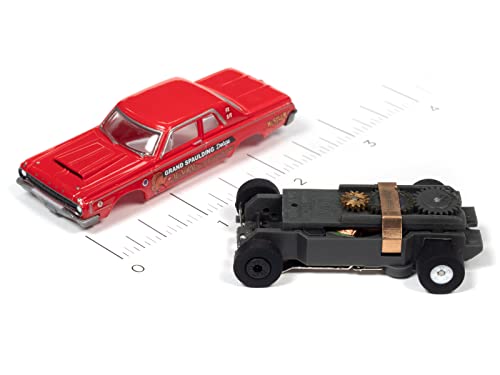 Auto World Thunderjet Cars N Coffee 1964 Dodge 330 (red) HO Scale Slot Car