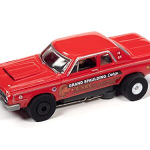 Auto World Thunderjet Cars N Coffee 1964 Dodge 330 (red) HO Scale Slot Car