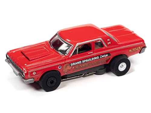 Auto World Thunderjet Cars N Coffee 1964 Dodge 330 (red) HO Scale Slot Car