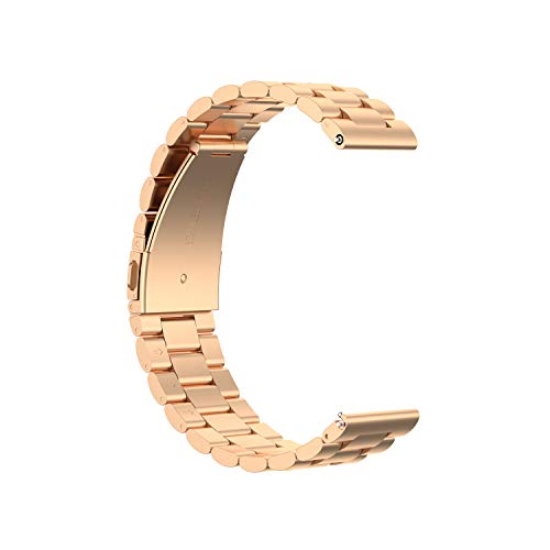 FitTurn 22MM Bands Compatible with Cubitt CT4/CT2 Pro Smartwatch, Replacement Metal Bracelet Premium Solid Stainless Steel Watch Band Strap Wristbands for Cubitt CT4/CT2 Pro (RoseGold)