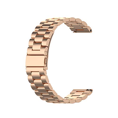 FitTurn 22MM Bands Compatible with Cubitt CT4/CT2 Pro Smartwatch, Replacement Metal Bracelet Premium Solid Stainless Steel Watch Band Strap Wristbands for Cubitt CT4/CT2 Pro (RoseGold)