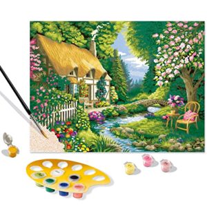 ravensburger creart river cottage paint by numbers kit for adults - painting arts and crafts for ages 14 and up