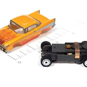 Auto World Thunderjet Cars N Coffee 1957 Chevrolet Bel Air (Orange) HO Scale Slot Car