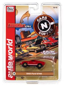 auto world thunderjet 1966 ford gt40 (red) ho scale slot car