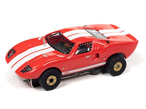 Auto World Thunderjet 1966 Ford GT40 (red) HO Scale Slot Car