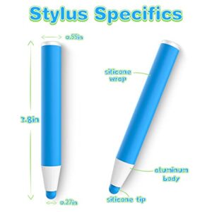 StylusHome Kids Stylus Pens for Touch Screens with 6 Extra Tips, Crayon Stylus Pen for iPhone Ipad Air Mini Pro, Kids Edition Tablet, Dragon Touch, Android Tablet - Blue Pink Green (3 Pack)