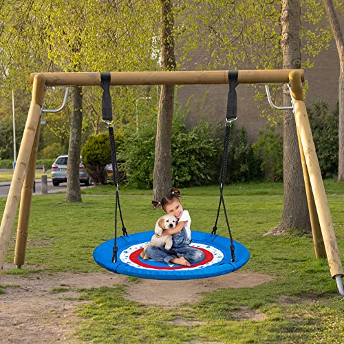 Large Saucer Tree Swing - 40 Inch Saucer Swing with Hanging Straps, 800lb Weight, 900D Oxford Waterproof, Tree Swings for Kids Outdoor Swing for Kids Adults Swing Sets for Backyard, Park, Playground