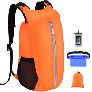 atarni waterproof floating dry bag backpack: 20 l lightweight insulated drybag - water resistant pouch pack for vacation boating rafting outdoor surfing hiking orange
