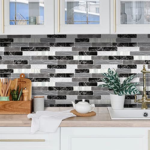 WENMER Peel and Stick Backsplash Wallpaper, Waterproof , Self Adhesive Removable Wallpaper for Kitchen Bathroom Backsplash, Tile Contact Paper for Countertop, 17.7"x 118"