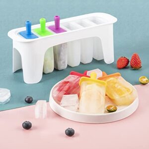 Rainbow Popsicle Molds, Silicone Ice Pop Molds, Popsicle Maker, Easy Release Silicone Ice Cream Popsicle Molds, Reusable Popsicle Molds for Kids, Large Popsicle Molds, BPA Free