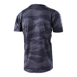 Troy Lee Designs Cycling MTB Bicycle Mountain Bike Jersey Shirt for Men, Skyline SS Signature Camo (Hether Black/Black, Large)