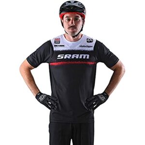 Troy Lee Designs Cycling MTB Bicycle Mountain Bike Jersey Shirt for Men, Skyline Air SRAM Roost SS (Black, X-Large)
