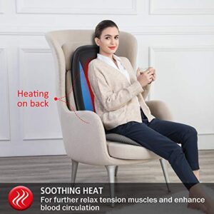 COMFIER Shiatsu Back Massager - Deep Kneading Massage Chair Pad with Heat, Massage Seat Cushion for Full Back, Electric Body Massager for Home or Office Seat use,Gifts for dad,Men