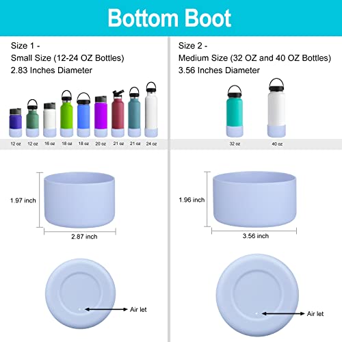 Boot for Hydro Flask 12-40 OZ Water Bottle/Stanley Tumbler, Bottom Boots for Hydroflask Sports Water Bottles, Silicone Bottom Cover Sleeve (Fog, Fits Hydroflask 32 40 oz Bottles)