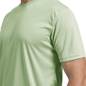 KEFITEVD Men's Hiking Shirts Short Shirts UPF 50+ Sun Protection Shirts Dry Fit Moisture Wicking T-Shirts for Workout,Travel,Camping Light Green