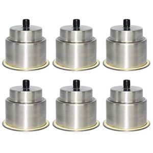 yuanhe stainless steel cup drink holder insert with drain for marine boat rv camper, 6pcs