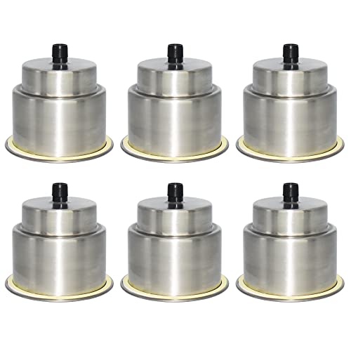 Yuanhe Stainless Steel Cup Drink Holder Insert with Drain for Marine Boat RV Camper, 6PCS