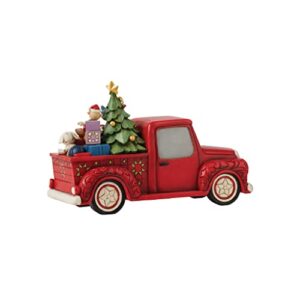 Enesco Jim Shore Rudolph The Red-Nosed Reindeer and Friends in Pickup Truck Figurine, 5.12 Inch, Multicolor, 8x5