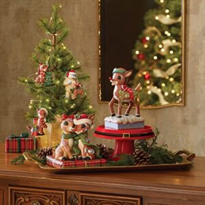 Enesco Jim Shore Rudolph The Red-Nosed Reindeer and Clarice Figurine, 5.31 Inch, Multicolor