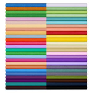 60 Pieces Solid Cotton Quilting Fabric Color Fabric Bundles Fabric Quilt Solid Quilting Squares Quilting Fabric Patchwork Sewing Craft Precut Fabric Scrap for DIY Crafts(10 x 10 Inch)