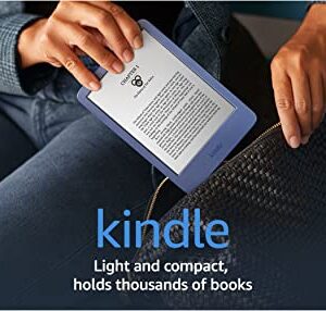 Kindle (2022 release) – The lightest and most compact Kindle, now with a 6” 300 ppi high-resolution display, and 2x the storage - Denim