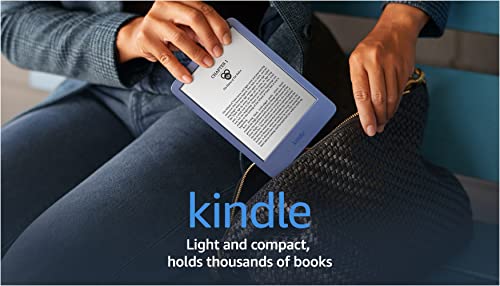 Kindle (2022 release) – The lightest and most compact Kindle, now with a 6” 300 ppi high-resolution display, and 2x the storage - Denim