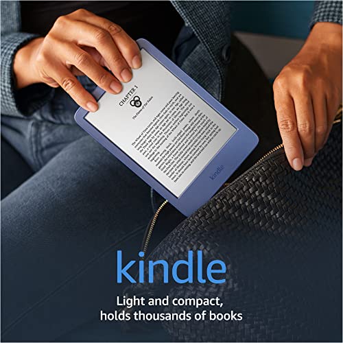 Kindle (2022 release) – The lightest and most compact Kindle, now with a 6” 300 ppi high-resolution display, and 2x the storage - Denim