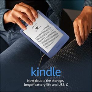 Kindle (2022 release) – The lightest and most compact Kindle, now with a 6” 300 ppi high-resolution display, and 2x the storage - Denim