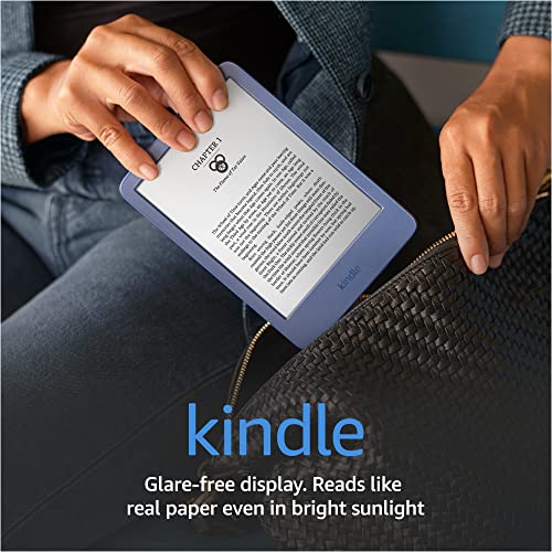 Kindle (2022 release) – The lightest and most compact Kindle, now with a 6” 300 ppi high-resolution display, and 2x the storage - Denim