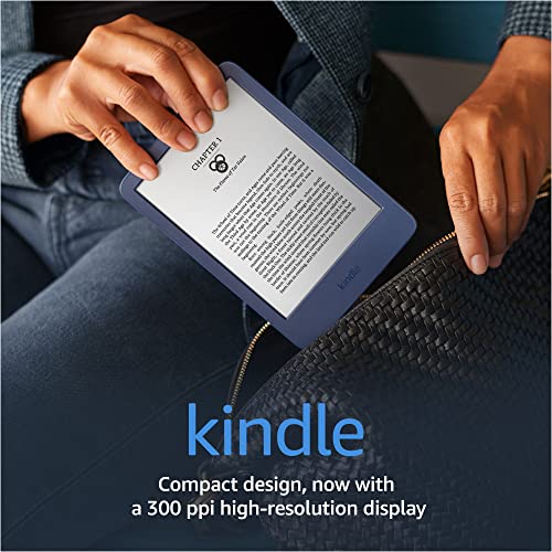 Kindle (2022 release) – The lightest and most compact Kindle, now with a 6” 300 ppi high-resolution display, and 2x the storage - Denim