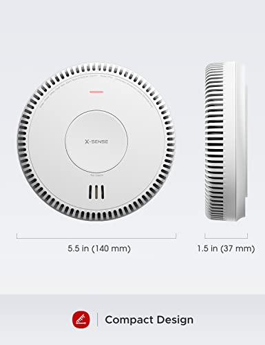 X-Sense Hardwired Combination Smoke and Carbon Monoxide Detector, Hardwired Interconnected Smoke and CO Detector Alarm with Replaceable Battery Backup, XP04, 1-Pack