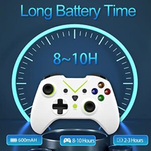 Gina Joyfurno Wireless Controller Compatible with Xbox One, Xbox Series S/X/360/PC/PS3/Windows 7/8/10/11, Built-in Dual Vibration with 2.4GHz Connection, USB Charging, LED Backlight (Green)