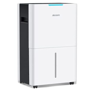 4,500 sq. ft dehumidifier for basements and home, aiusevo 50 pint dehumidifiers with drain hose ideal for large room, bedroom, quietly removes moisture, 3 modes deshumidificador, child lock, 24h timer