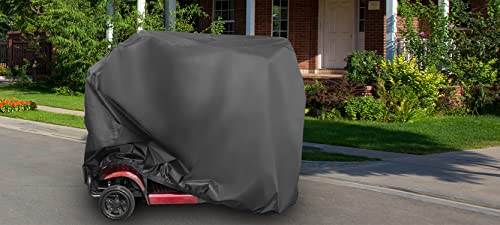 XYZCTEM 600D Waterproof Scooter Cover Black Power Assisted Mobility Scooter Cover (48 inch Length)