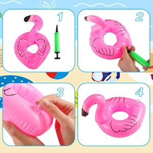 6 Pcs Pool Floaties for Girl Dolls, Girl Doll Swim Accessories Set Swimming Pool Floaties Party Ring Girl Dolls Cup Coasters Dolls Pool Toys Doll Pool for 11.5" Dolls Girl Swimming Pool Toy