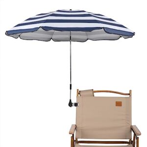 STARRY CITY Chair Umbrellas with Universal Adjustable Clamp,Clip on Parasol Sun Shade for Patio Beach Wheelchairs Golf Carts