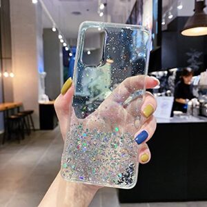 Phone Case for Vivo V21 4G Black, Bling Bling Vivo V21 5G Case Clear Glitter Silicone Anti-Scratch (Vivo V21 5G&4G, Green)