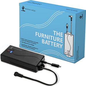 the blue cactus universal battery pack for reclining furniture w/lcd display - wireless 2500mah rechargeable battery for electric recliner, sofa, couch - fits 2-pin motion furniture - battery only