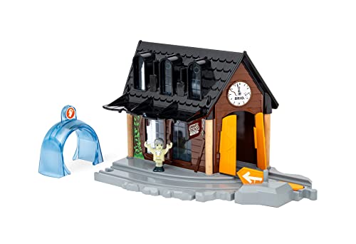 Brio World – 36007 Smart Tech Sound Spooky Train Station | Train Set Accessory Toy for Kids Age 3 Years and Up